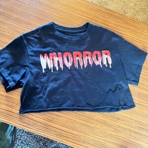 Black “Whorror” Crop